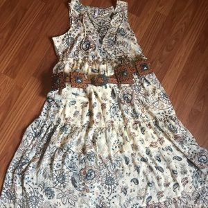 Paisley peasant dress NWT